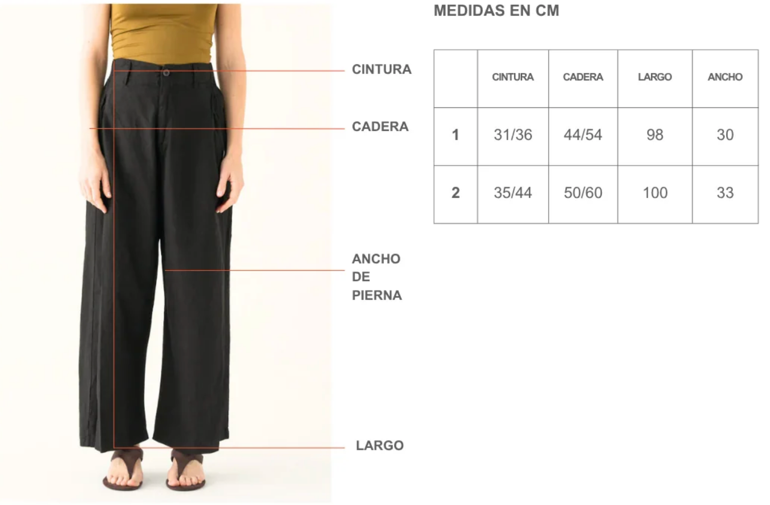 Guía de tallas