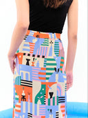 Falda Buganvilla Naranja