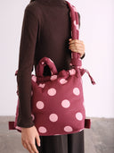 Ona Soft Bag Dots Pale Pink/Cherry Red