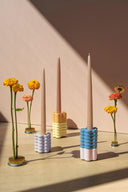 Candle Holder Flora Large Yellow