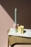 Candle Holder Flora Large Yellow