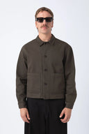 Sobrecamisa Crop Castaño