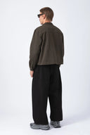 Sobrecamisa Crop Castaño