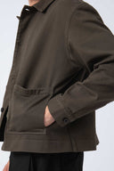 Sobrecamisa Crop Castaño