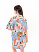 Vestido Violeta Naranja