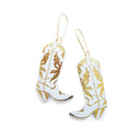 Pendiente Western Boots White
