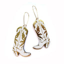 Pendiente Western Boots White