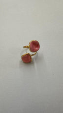 Anillo Ondulado Doble Rosa Chicle