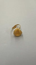 Anillo Ondulado Pequeño Crema