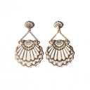 Pendiente Fan Clam White