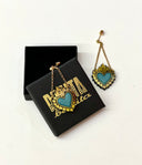 Pendiente Flaming Heart P Blue Beauty