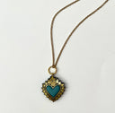 Colgante Flaming Heart Ring Blue Beauty