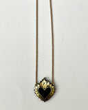 Colgante Flaming Heart Black Leather