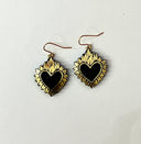 Pendiente Flaming Heart Black Velvet