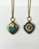 Colgante Flaming Heart Ring Blue Beauty