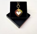 Colgante Flaming Heart Ring Ice White